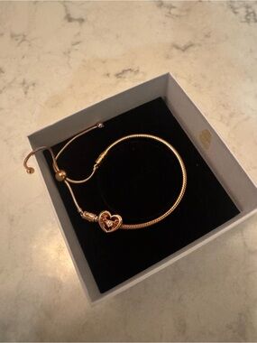 Pandora Rose Gold Heart Slider Bracelet Unworn w/ Box